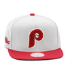 Philadelphia Phillies Grey Mitchell & Ness MLB Away Cooperstown Snapback Hat