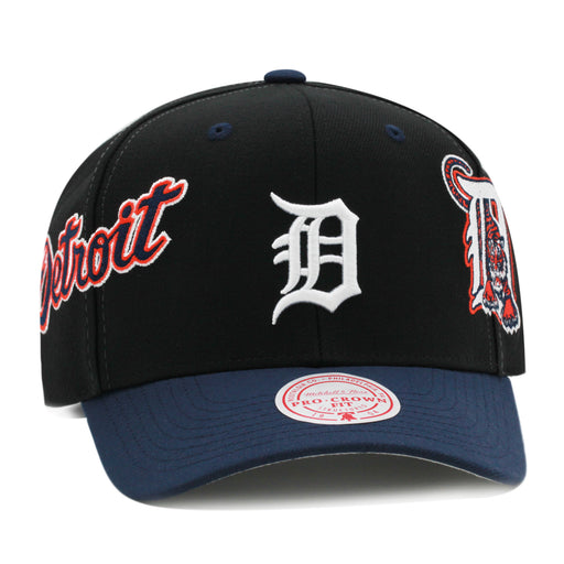 Detroit Tigers Black Mitchell & Ness MLB Overbite Pro Snapback