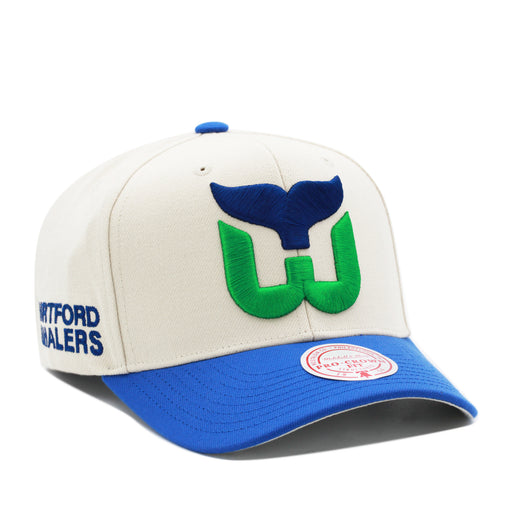 Hartford Whalers Off White Mitchell & Ness Vintage Precurved Snapback Hat