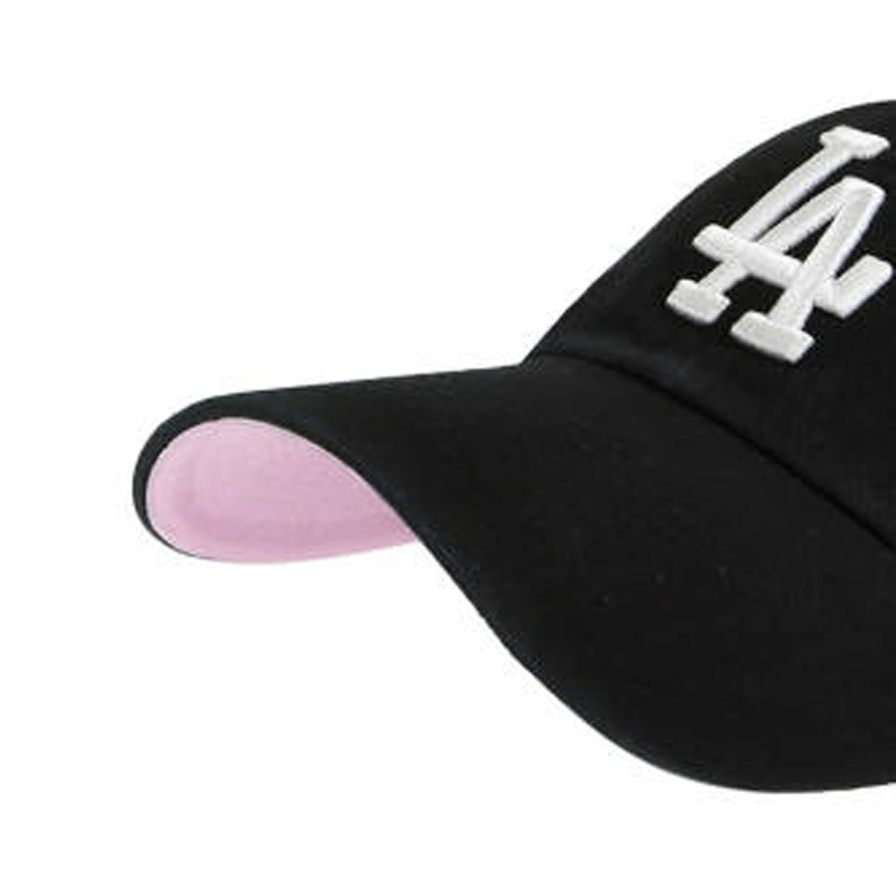 Los Angeles Dodgers Black Pink 47 Brand Ballpark Clean Up Dad Hat
