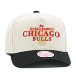 Chicago Bulls Off White Mitchell & Ness World Famous Pro Snapback Hat