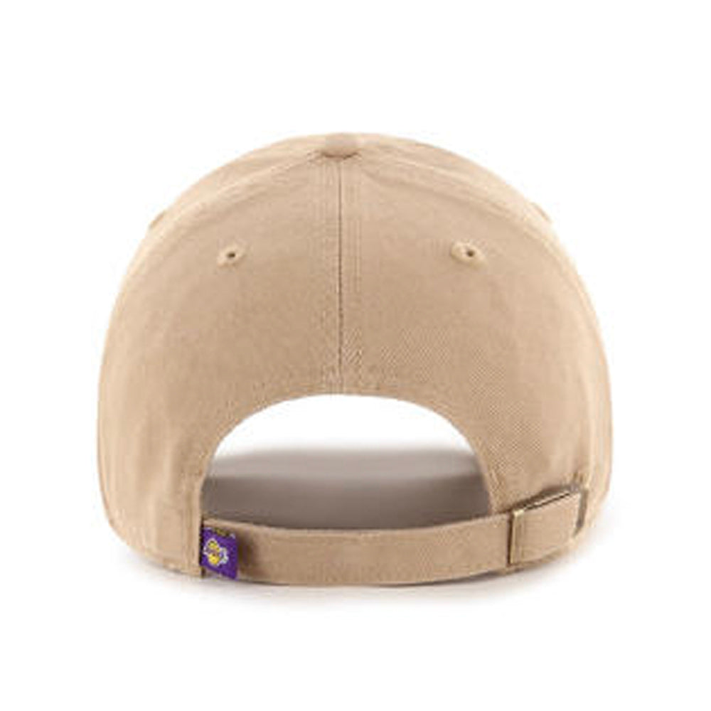 Los Angeles Lakers 47 Brand Clean Up Dad Hat Khaki