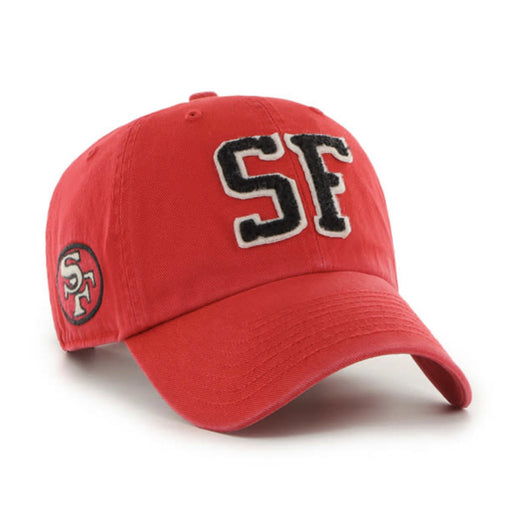 San Francisco 49ers Red 47 Brand Legacy Clean Up Dad Hat