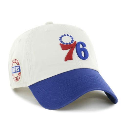 Philadelphia 76ers Bone 47 Brand Sidestep Clean Up Dad Hat