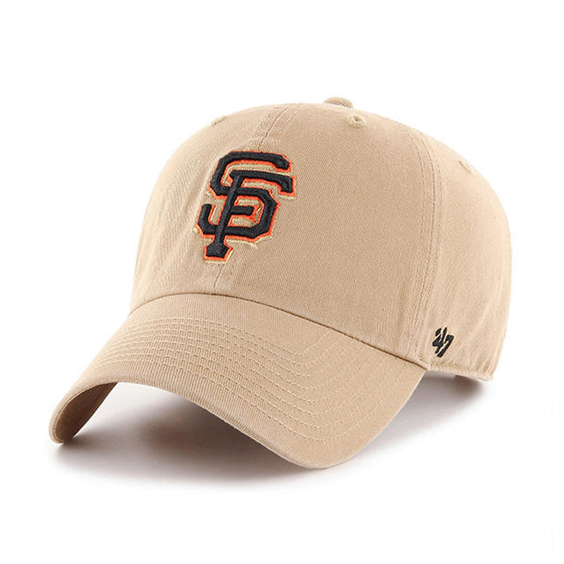 San Francisco Giants Khaki Black 47 Brand Clean Up Dad Hat