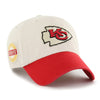Kansas City Chiefs Bone 47 Brand Sidestep Clean Up Dad Hat