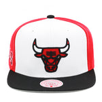 Chicago Bulls Mitchell & Ness NBA On The Block Snapback Hat White/Black/Red