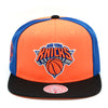 New York Knicks Mitchell & Ness NBA On The Block Snapback Hat Orange/Black/Royal