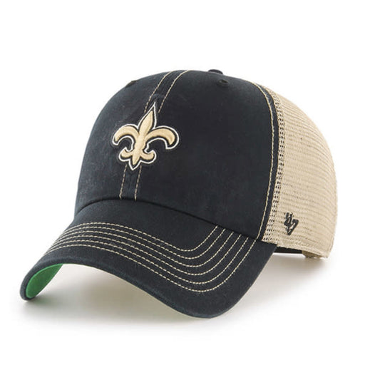 New Orleans Saints Black 47 Brand Trawler Clean Up Snapback Hat