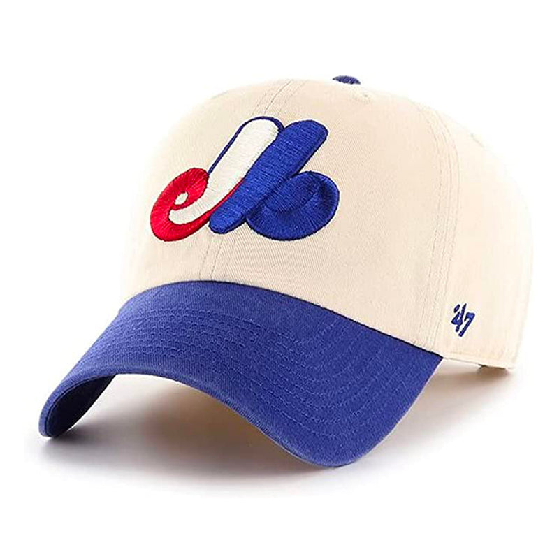 Montreal Expos Cooperstown Natural Royal 47 Brand Clean Up Dad Hat