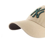 New York Yankees Khaki Dark Green 47 Brand Ballpark Clean Up Dad Hat
