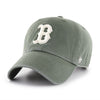 Copy of Boston Red Sox Moss Green White 47 Brand Clean Up Dad Hat