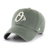 Baltimore Orioles Moss Green 47 Brand Clean Up Dad Hat