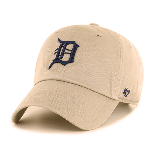 Detroit Tigers Khaki 47 Brand Clean Up Dad Hat