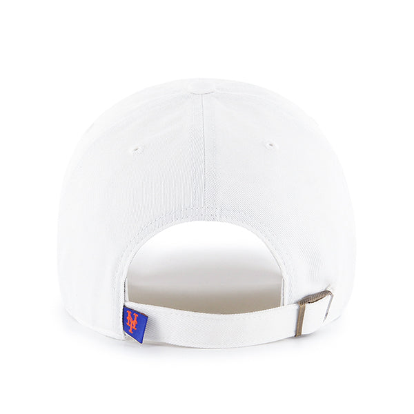 New York Mets White NYC Skyline 47 Brand Clean Up Dad Hat