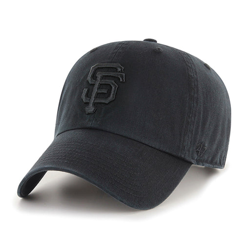 San Francisco Giants Black on Black 47 Brand Clean Up Dad Hat