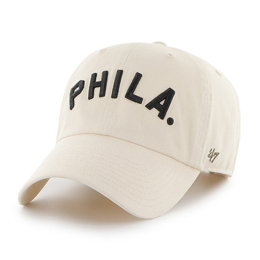 Philadelphia Phillies Cooperstown 47 Brand Clean Up Dad Hat Natural Script