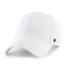 Atlanta Braves 47 Brand Clean Up Dad Hat White on White