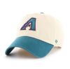Arizona Diamondbacks Cooperstown Natural Teal 47 Brand Clean Up Dad Hat