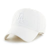 Los Angeles Dodgers 47 Brand Clean Up Dad Hat White on White