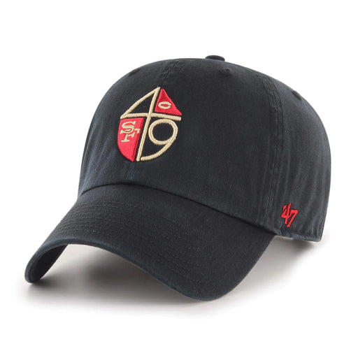 San Francisco 49ers Black 47 Brand Legacy Clean Up Dad Hat
