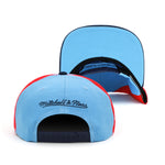 Houston Rockets Mitchell & Ness Hardwood Classics NBA On The Block Snapback Hat Light Blue/Navy/Red