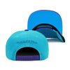 Utah Jazz Mitchell & Ness Hardwood Classics NBA On The Block Snapback Hat Blue/Purple/Teal