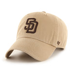 San Diego Padres Khaki Brown 47 Brand Clean Up Dad Hat