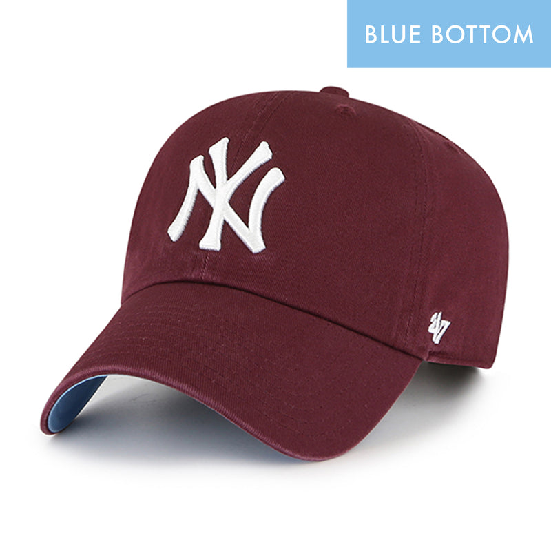 New York Yankees Dark Maroon 47 Brand Ballpark Clean Up Dad Hat