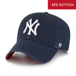 New York Yankees Navy Red 47 Brand Ballpark Clean Up Dad Hat