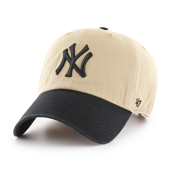 New York Yankees Khaki Black 47 Brand Clean Up Dad Hat