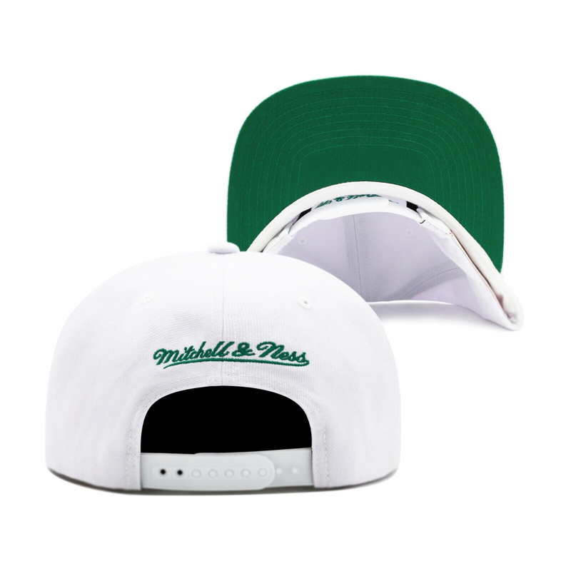Boston Celtics White Mitchell & Ness Snapback Hat