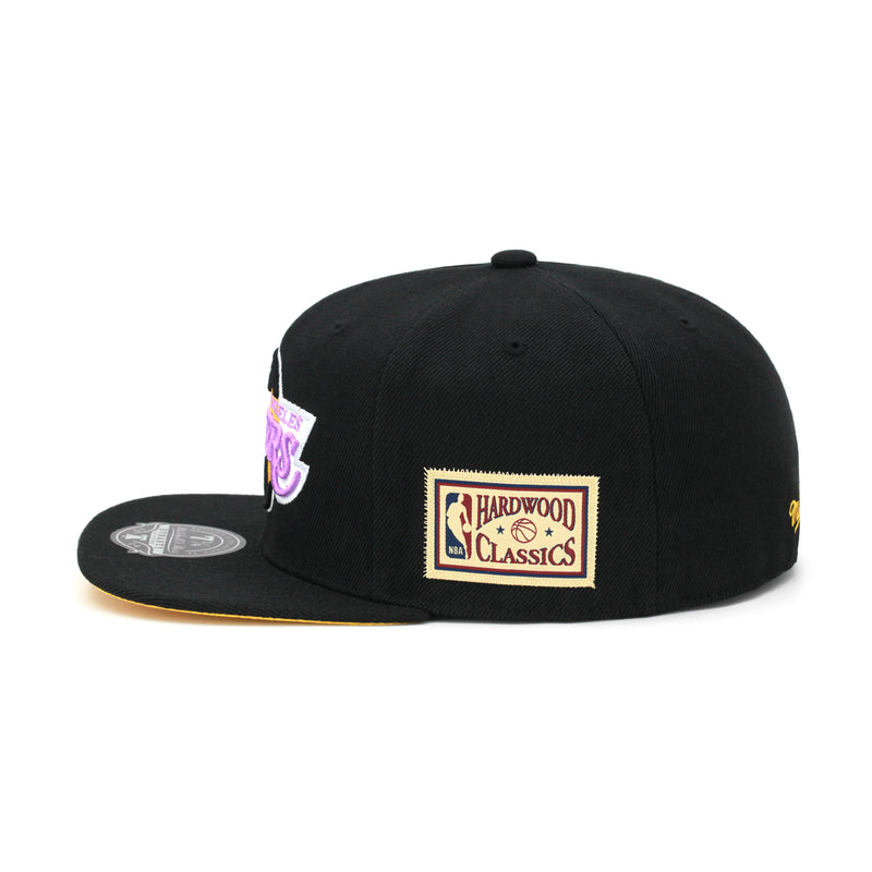 Los Angeles Lakers Mitchell & Ness Fitted Hat Black/NBA Finals 2000