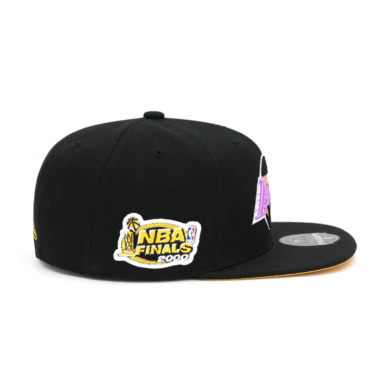 Los Angeles Lakers Mitchell & Ness Fitted Hat Black/NBA Finals 2000
