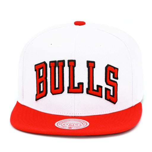 Chicago Bulls Mitchell & Ness Snapback Hat 2-tone White/Red