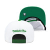 Boston Celtics White Green Mitchell & Ness Snapback Hat