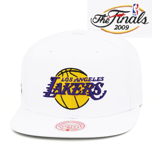 Los Angeles Lakers Mitchell & Ness Snapback Hat White/NBA Finals 2009