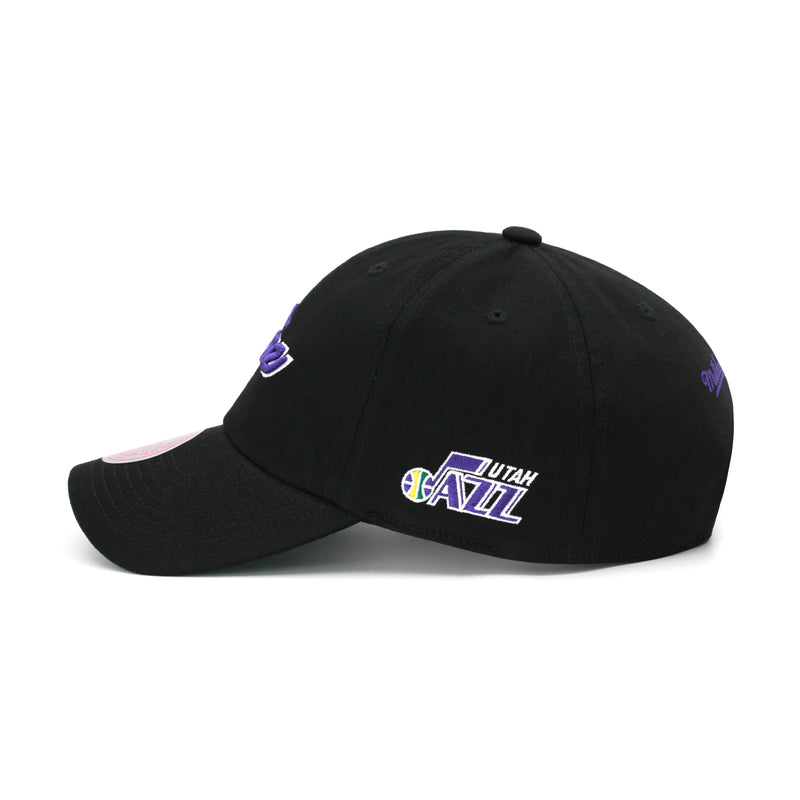 Utah Jazz Mitchell & Ness Dad Hat Strapback Black/Purple Script