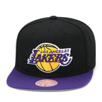 Los Angeles Lakers Mitchell & Ness Snapback Hat Black/Purple/NBA Finals 2002