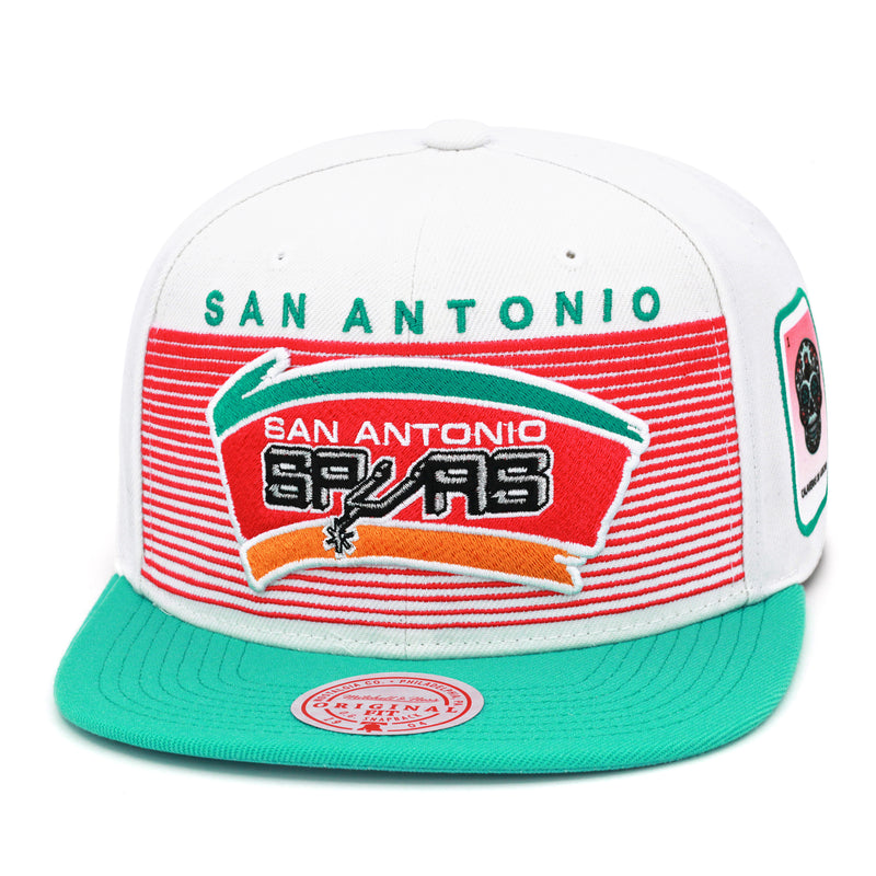 San Antonio Spurs Mitchell & Ness Snapback Hat White/Teal