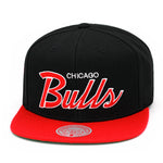 Chicago Bulls Mitchell & Ness Snapback Hat Black/Red