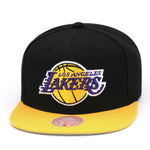 Los Angeles Lakers Mitchell & Ness Snapback Hat Black/Yellow/NBA Finals 2000