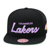 Los Angeles Lakers Mitchell & Ness Snapback Hat Black/Script