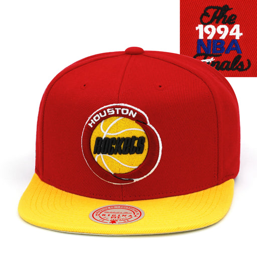Houston Rockets Mitchell & Ness Snapback Hat Red/Yellow/NBA Finals 1994