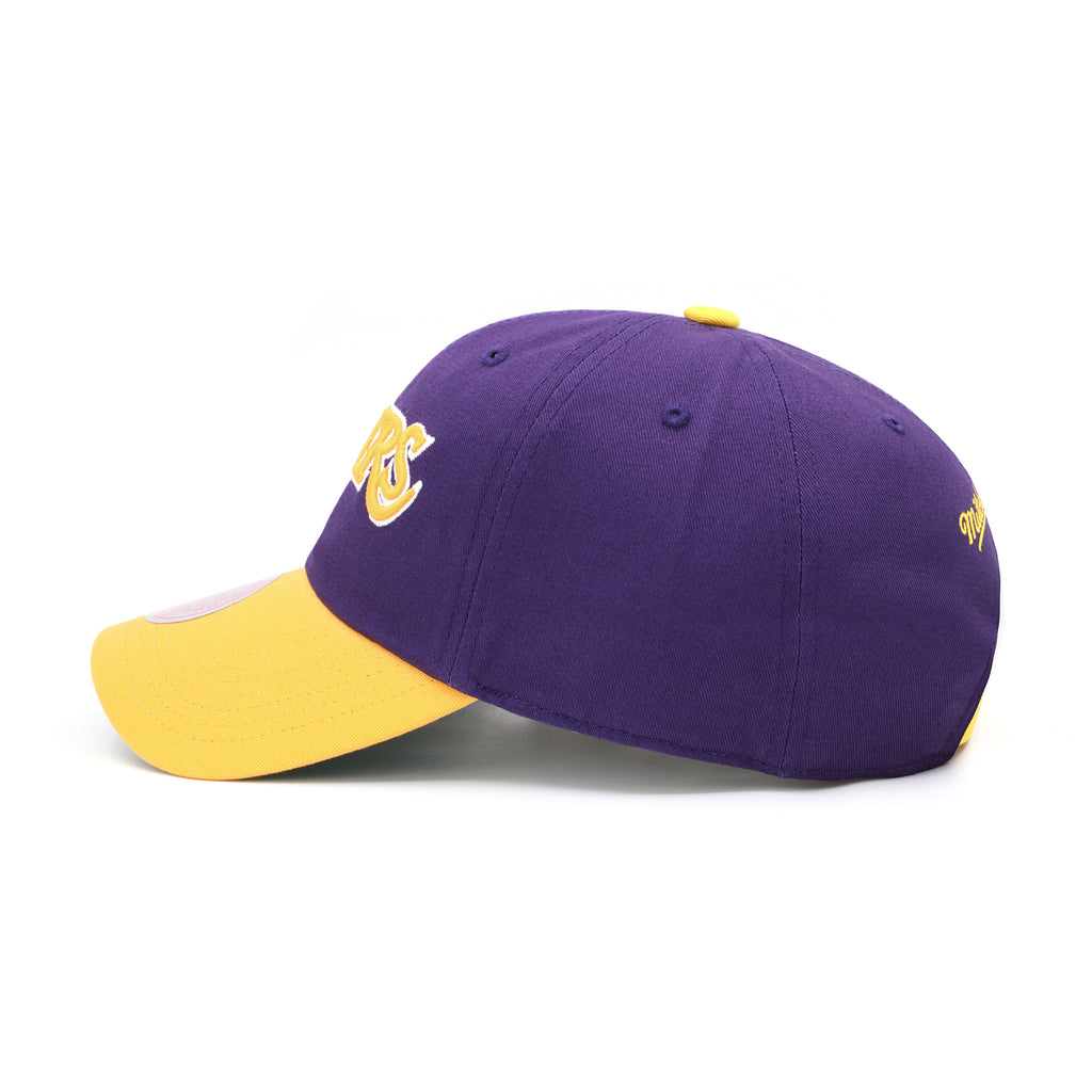 Los Angeles Lakers Mitchell & Ness Dad Hat Strapback Purple/Yellow