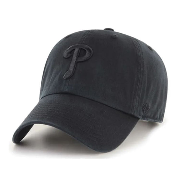 Philadelphia Phillies 47 Brand Clean Up Dad Hat Black