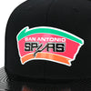 San Antonio Spurs Mitchell & Ness Snapback Hat Black/Patent Leather