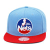 New Jersey Nets Mitchell & Ness NBA Core Basic Snapback Hat Light Blue