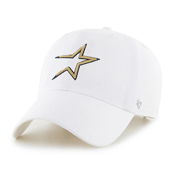 Houston Astros Cooperstown 47 Brand Clean Up Dad Hat White/Gold