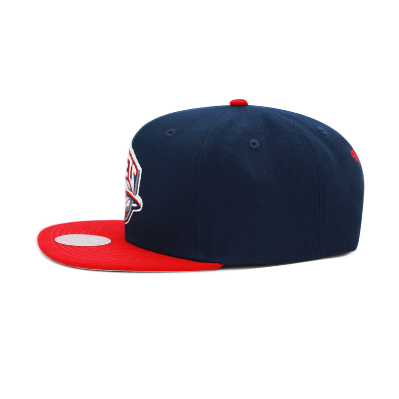 New Jersey Nets Mitchell & Ness Jumbotron Snapback Hat Navy/Red